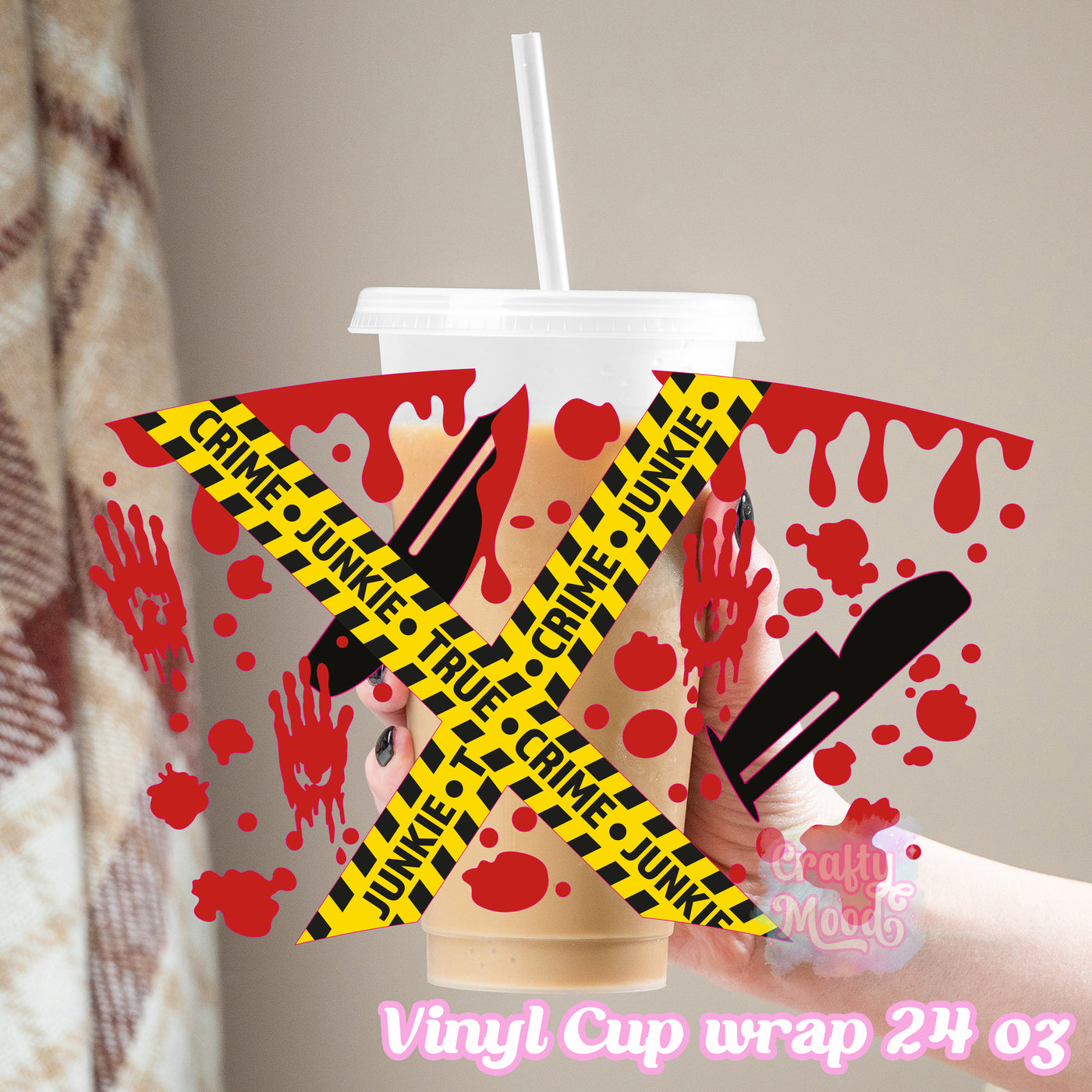 True Crime - 24oz Cold Cup Wrap Only