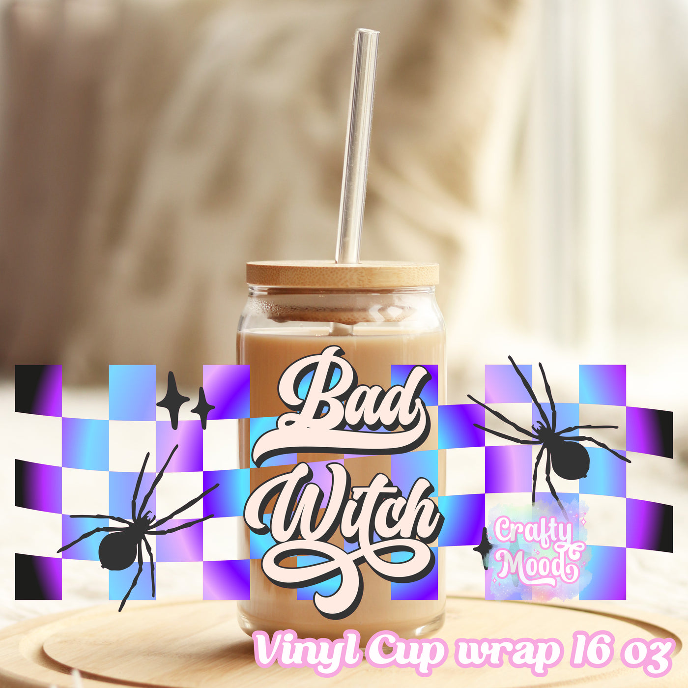 Bad witch - 16oz Libbey Glass Cup Wrap Only