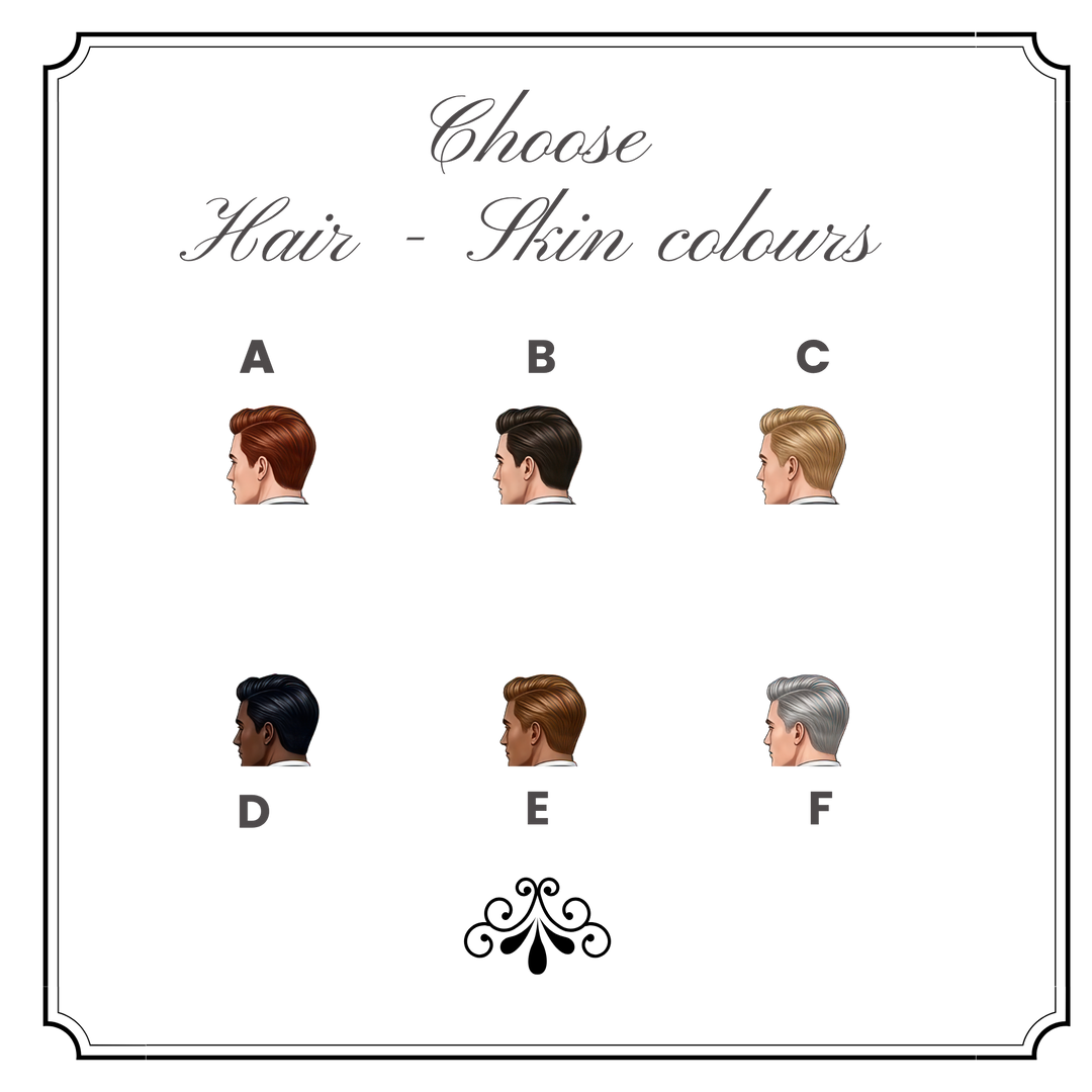 Sticker decal - Groom - sage green suit - for Magnetic topper box