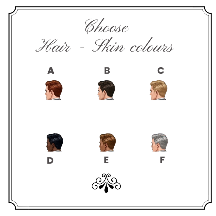 Sticker decal - Groom - green suit - for Magnetic topper box