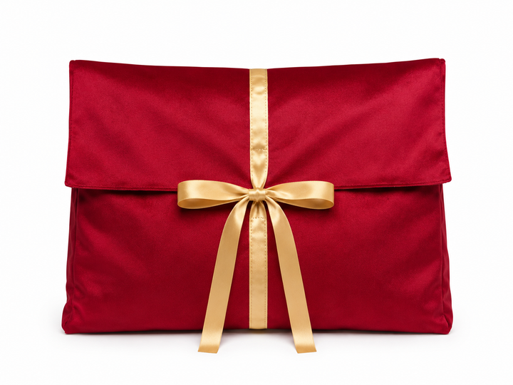 Velvet Christmas Envelope Gift Bag - Blank deep 40x34x10cm red