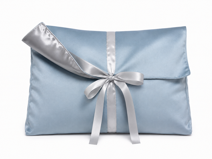 Velvet Christmas Envelope Gift Bag - Blank deep 40x34x10cm light blue )
