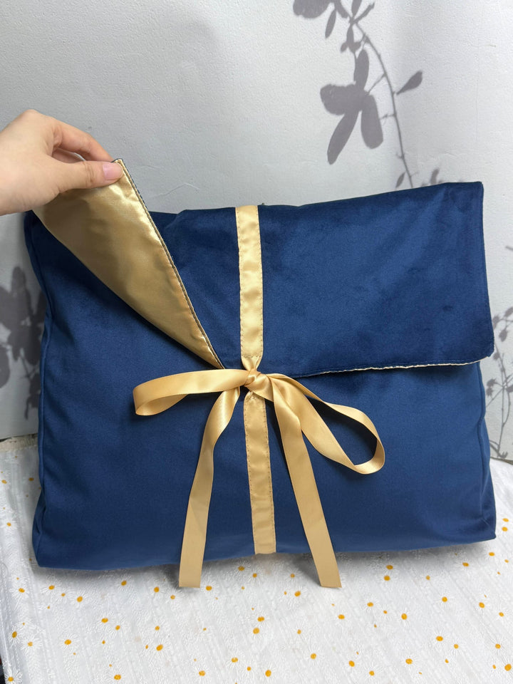 Velvet Christmas Envelope Gift Bag - Blank deep 40x34x10cm navy blue