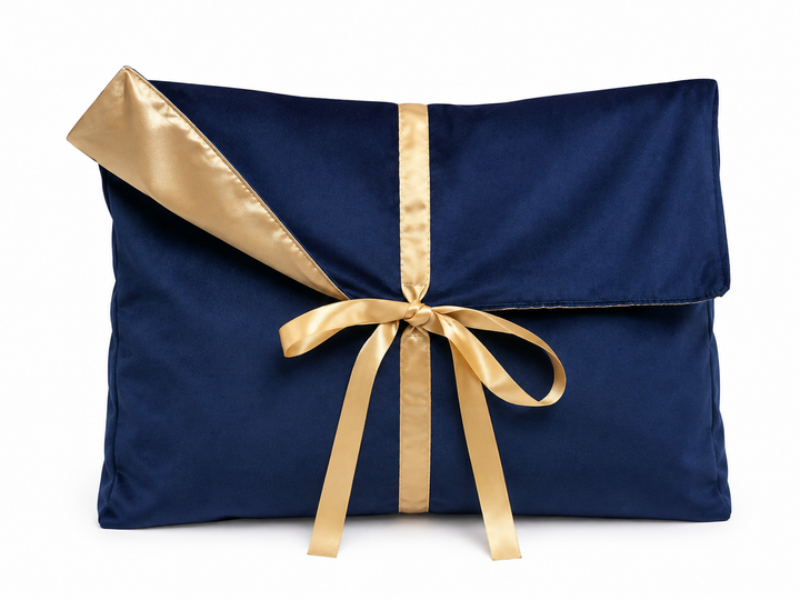 Velvet Christmas Envelope Gift Bag - Blank deep 40x34x10cm navy blue