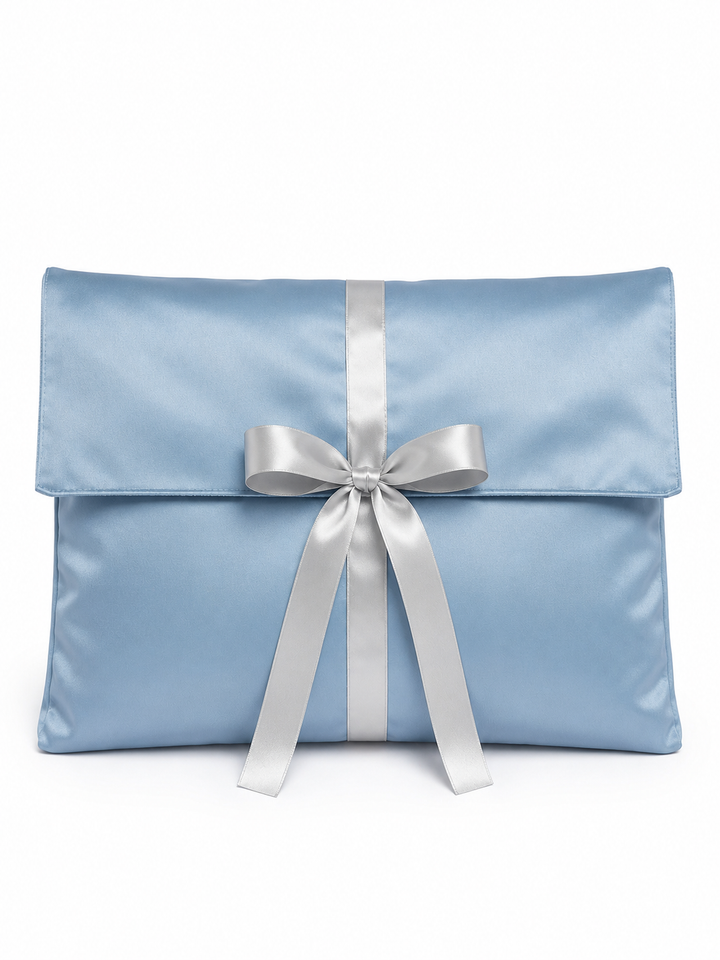 Velvet Christmas Envelope Gift Bag - Blank deep 40x34x10cm light blue )