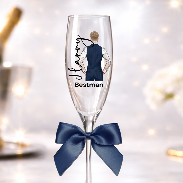 UV DTF decal - Groomsmen - navy waistcoat suit