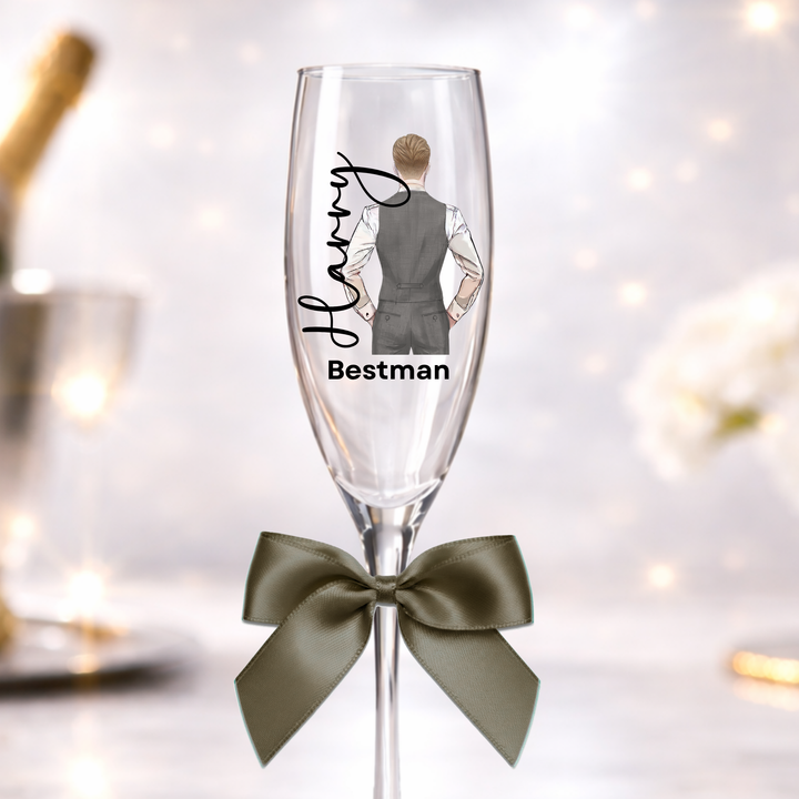 UV DTF decal - Groomsmen - grey waistcoat suit