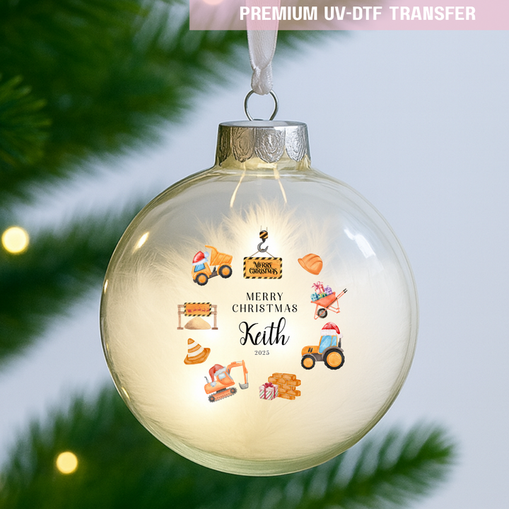 UV DTF decal - merry Christmas orange works