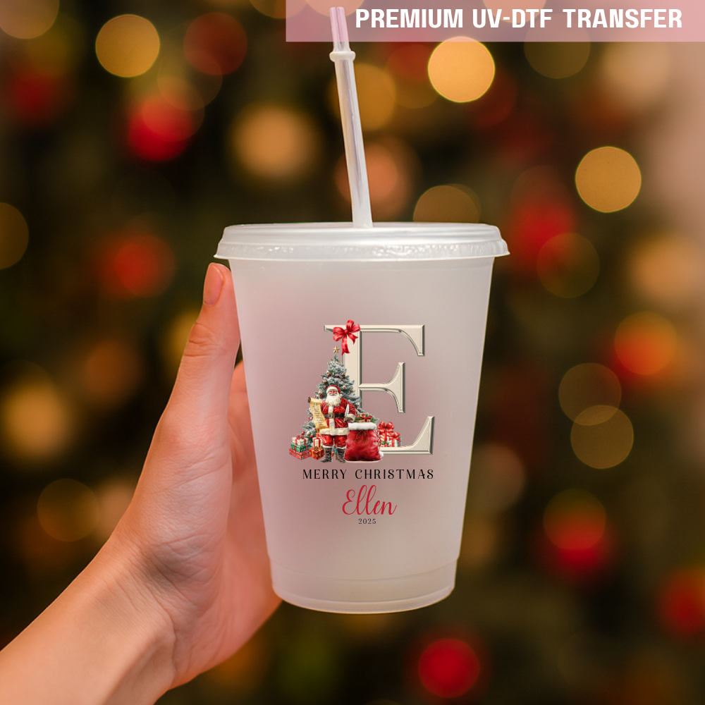 UV DTF decal - merry Christmas red hat Santa