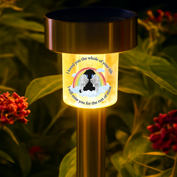 Pet dog Memorial UV DTF decal solar light - loves you the whole of your life
