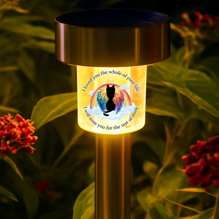 Pet cat rainbow Memorial UV DTF decal- loves you the whole of your life