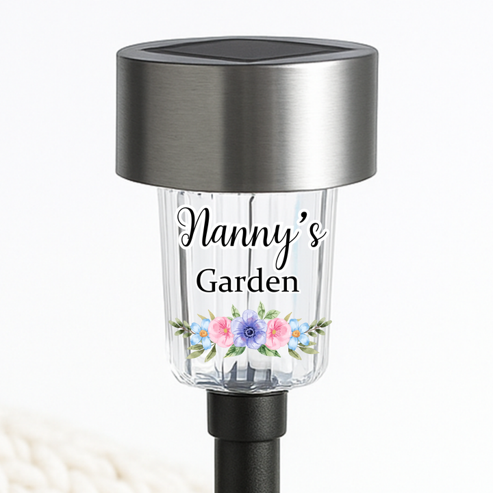 Nany's garden UV DTF decal solar light - memorial summer flower