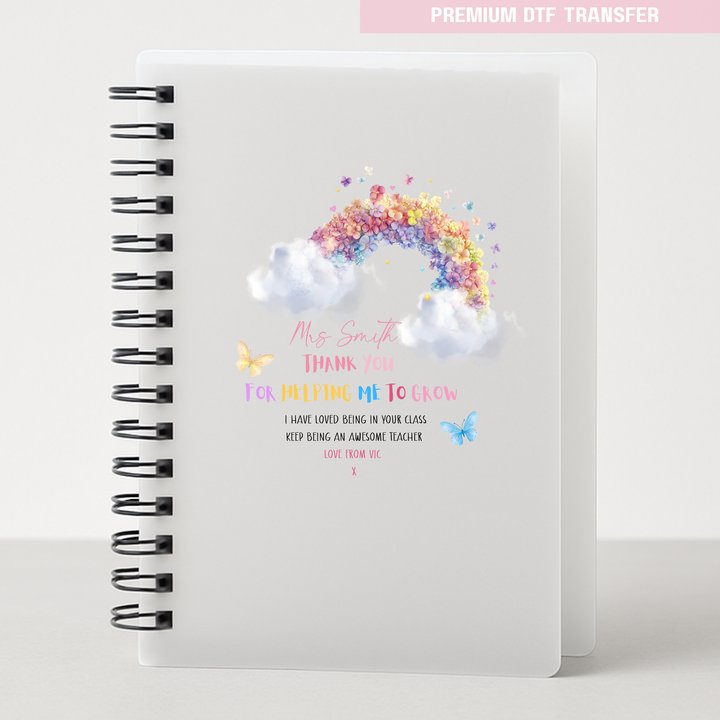 Personalised Thank you for helping me to grow, keep being awesome - teacher UV DTF
