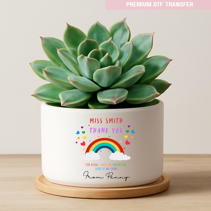 Personalised Thank you for being such an important part of my story - rainbow love - teacher UV DTF