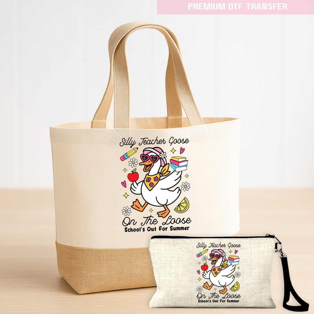 Personalised Silly teacher goose - DTF transfer ready to press