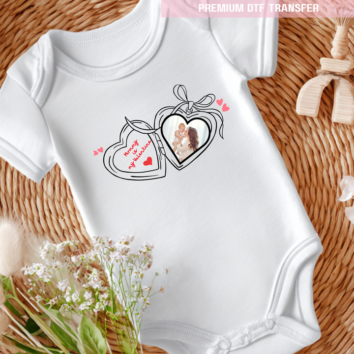 DTF Transfer - Heart pendant - white - Valentine - DTF ready to press