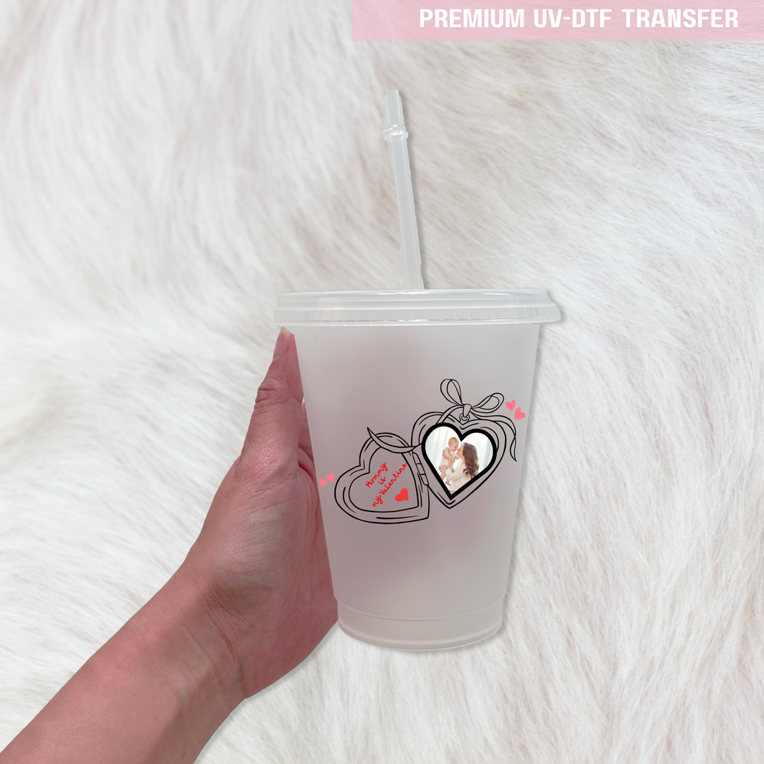 UV DTF decal - Love pendant - white - Valentine