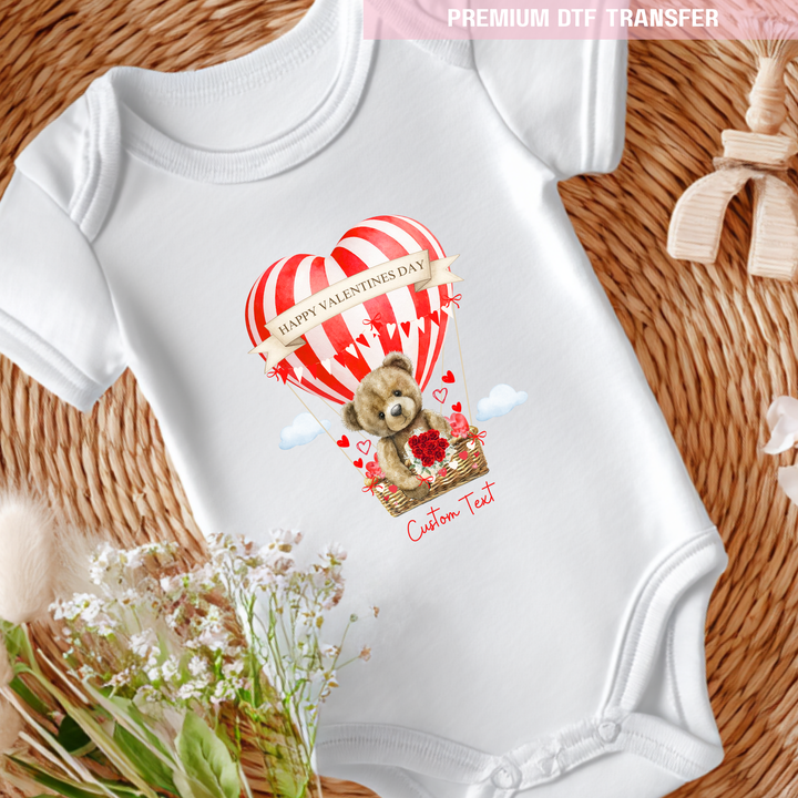 DTF Transfer - Hot balloon beart heart - red - Valentine - DTF ready to press