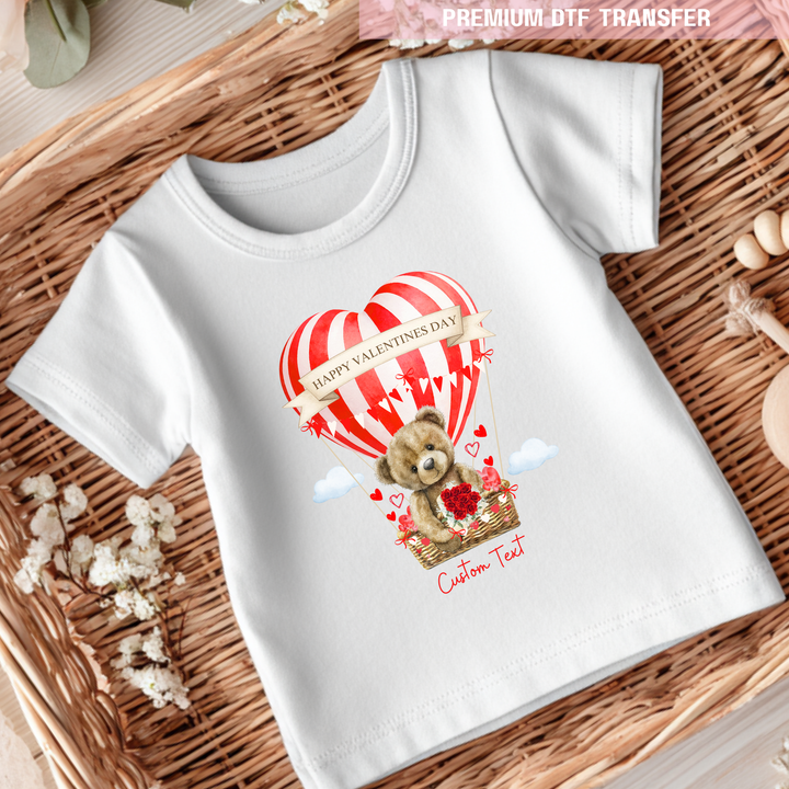 DTF Transfer - Hot balloon beart heart - red - Valentine - DTF ready to press