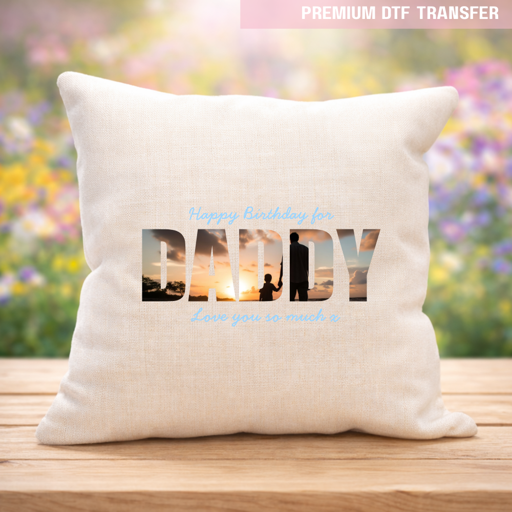 DTF Transfer - daddy memory - blue - Mothers day - DTF ready to press - Crafty Mood