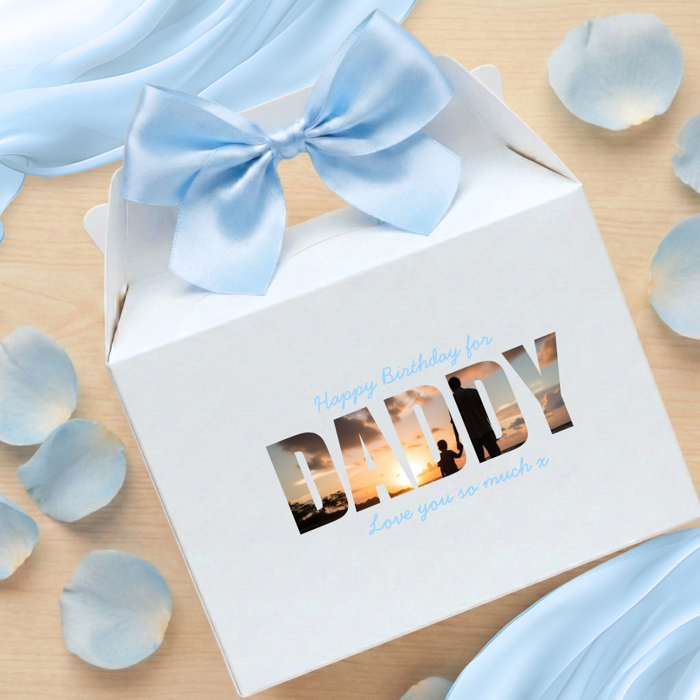 UV DTF decal - happy birthday for daddy - blue sky - Crafty Mood