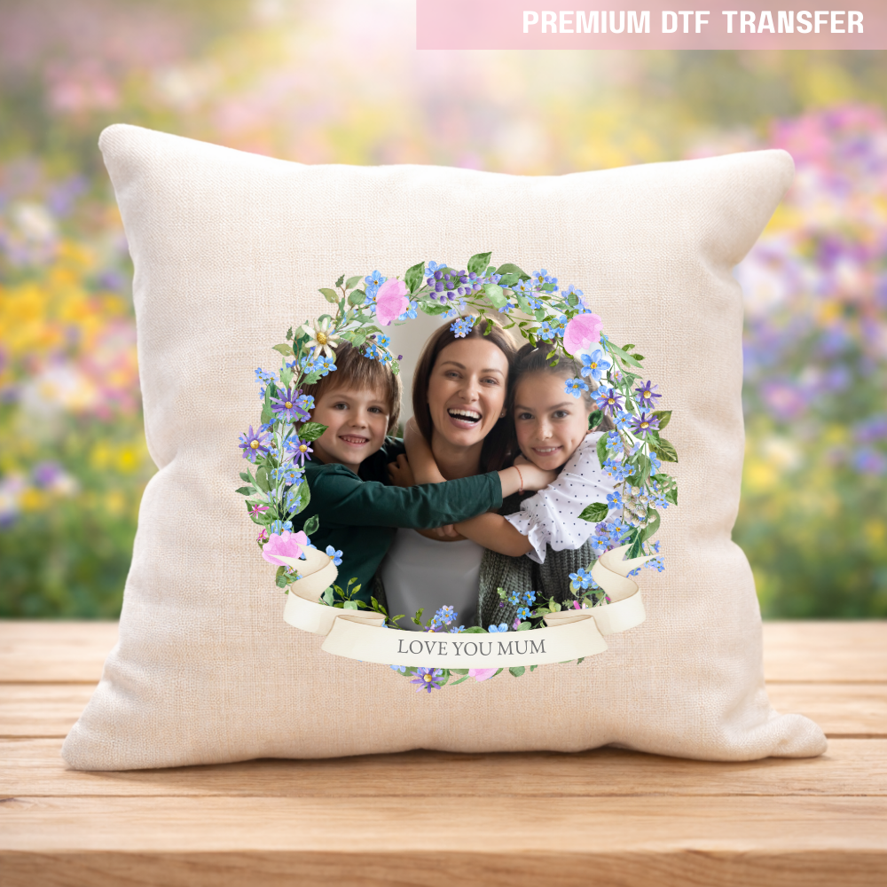 DTF Transfer - love you mum - mix flowers series - Mothers day - DTF ready to press - Crafty Mood