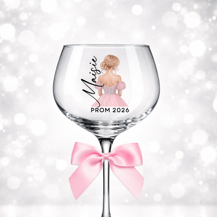 UV DTF decal - Prom dress bun - light pink