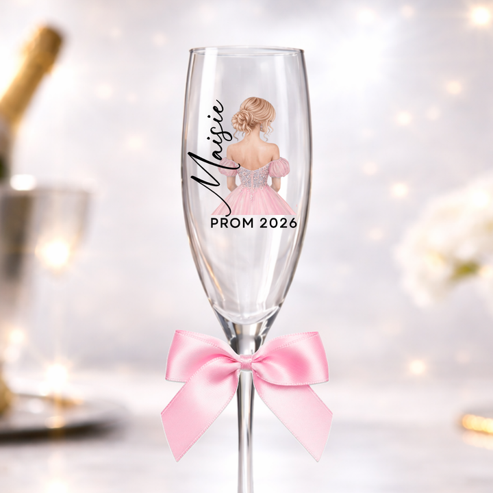 UV DTF decal - Prom dress bun - light pink