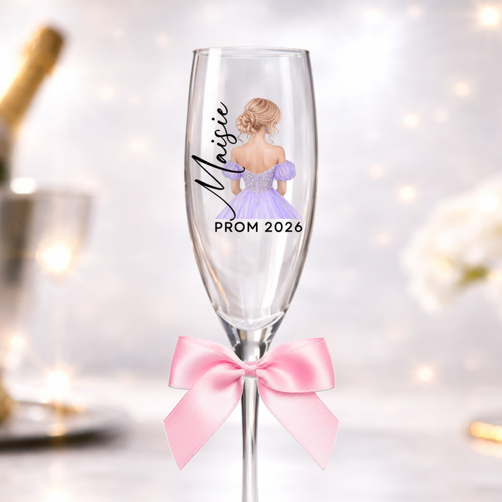 UV DTF decal - Prom dress bun - lilac