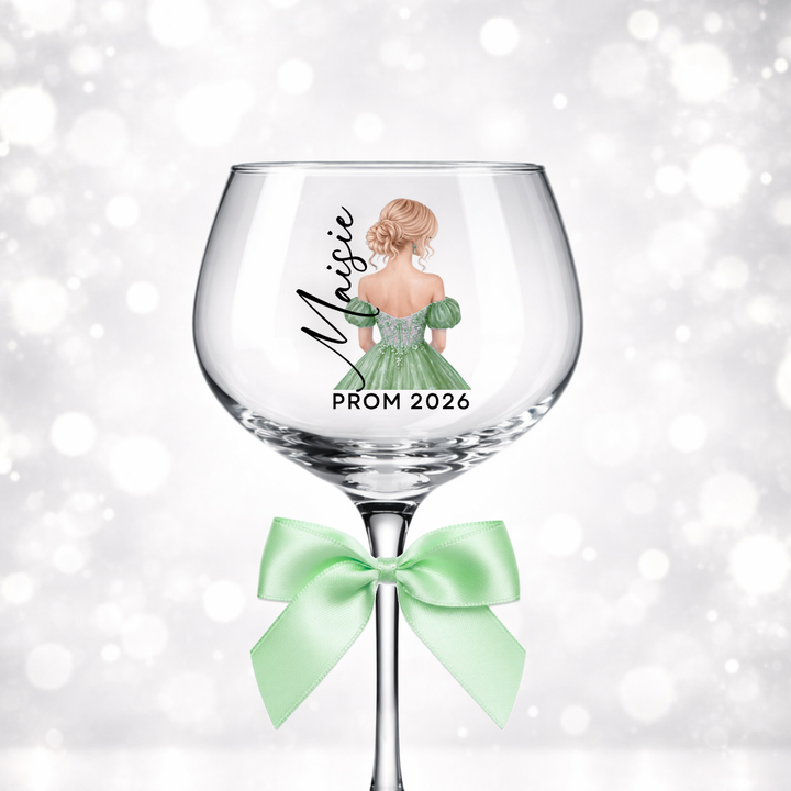 UV DTF decal - Prom dress bun - sage green