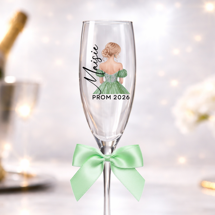 UV DTF decal - Prom dress bun - sage green
