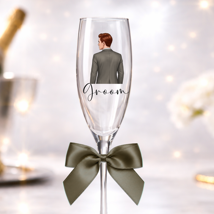UV DTF decal - Groom - grey suit