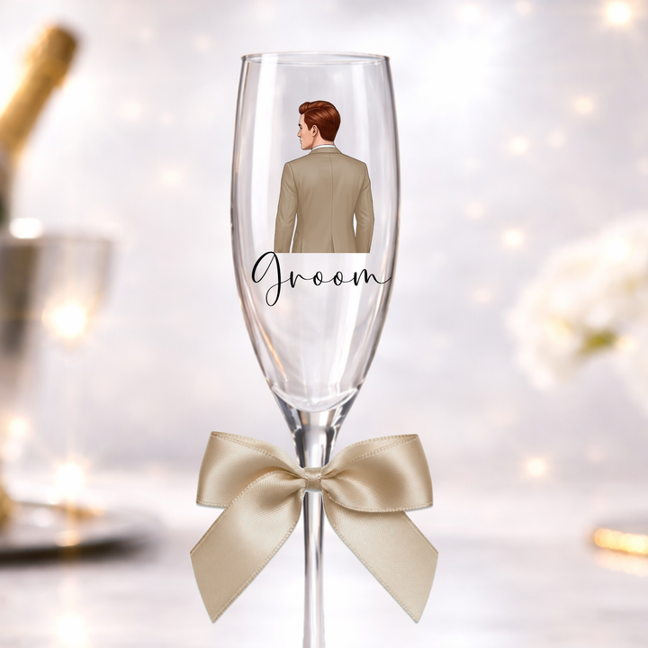UV DTF decal - Groom - beige suit