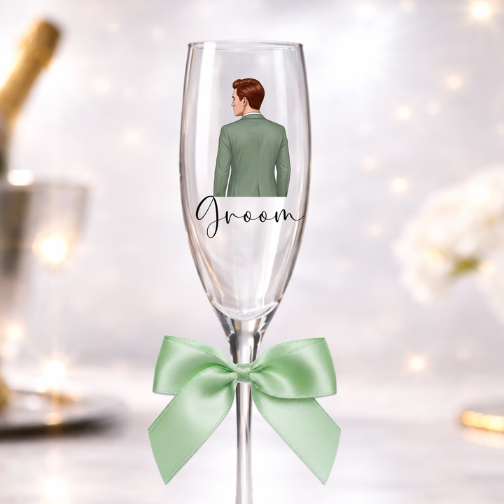 UV DTF decal - Groom - olive suit