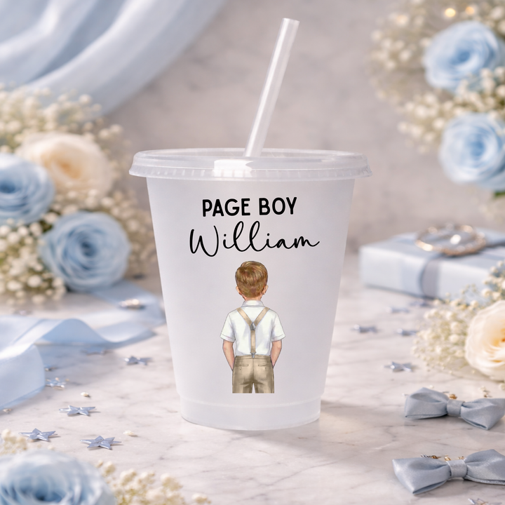UV DTF decal - Page boy - beige - suspender outfit
