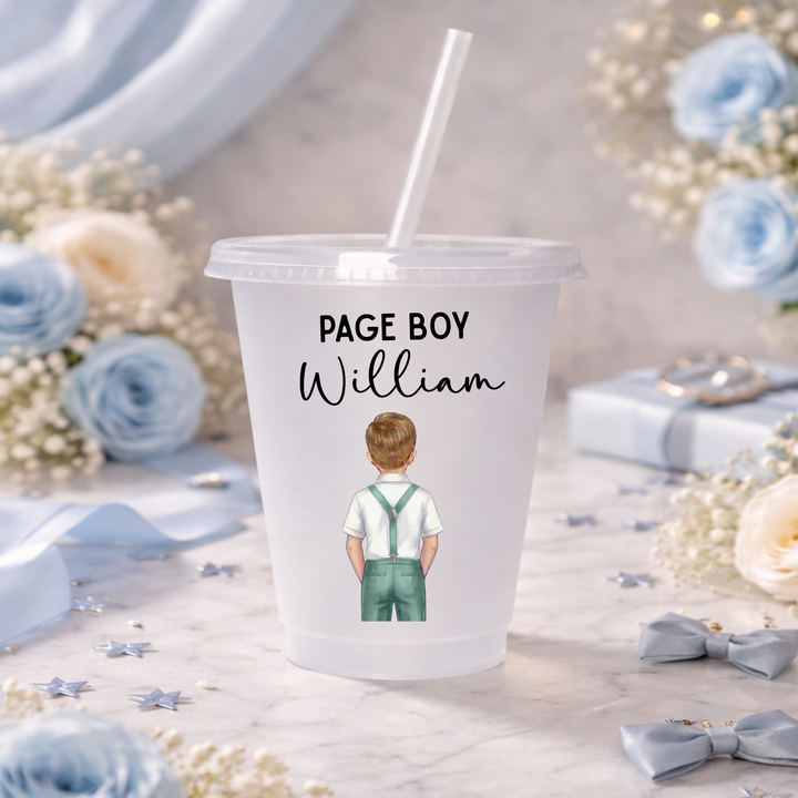 UV DTF decal - Page boy - teal - suspender outfit