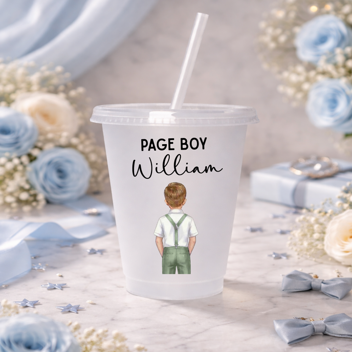 UV DTF decal - Page boy - sage green - suspender outfit