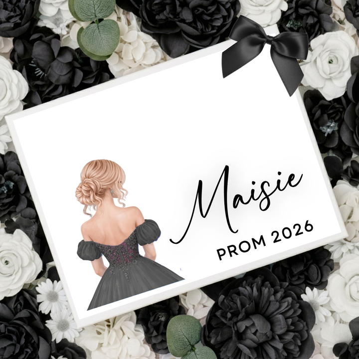 Sticker decal - prom bun dark grey - for Magnetic topper box