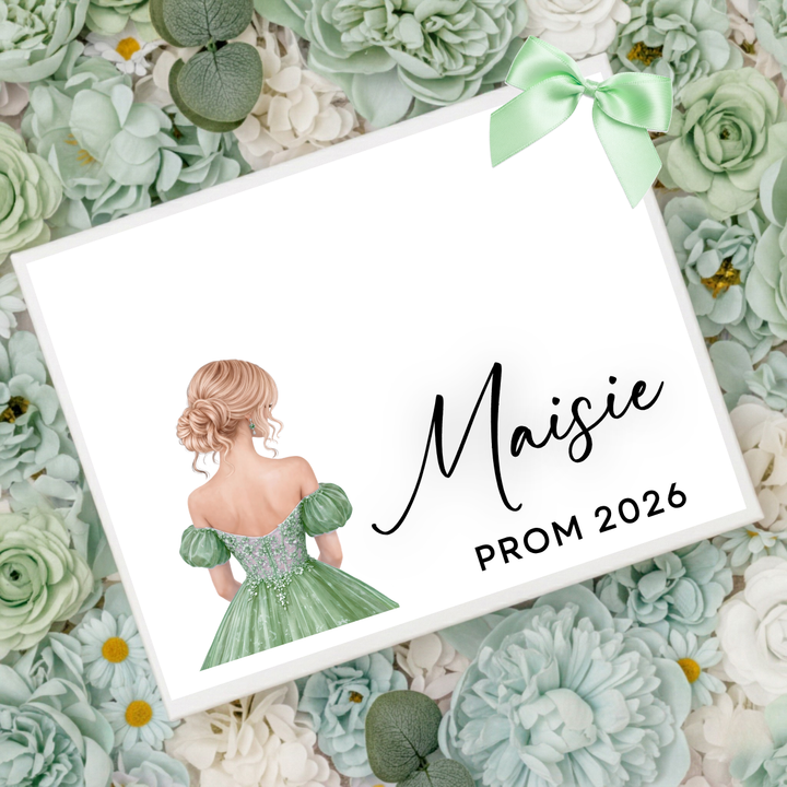 Sticker decal - prom bun sage green - for Magnetic topper box