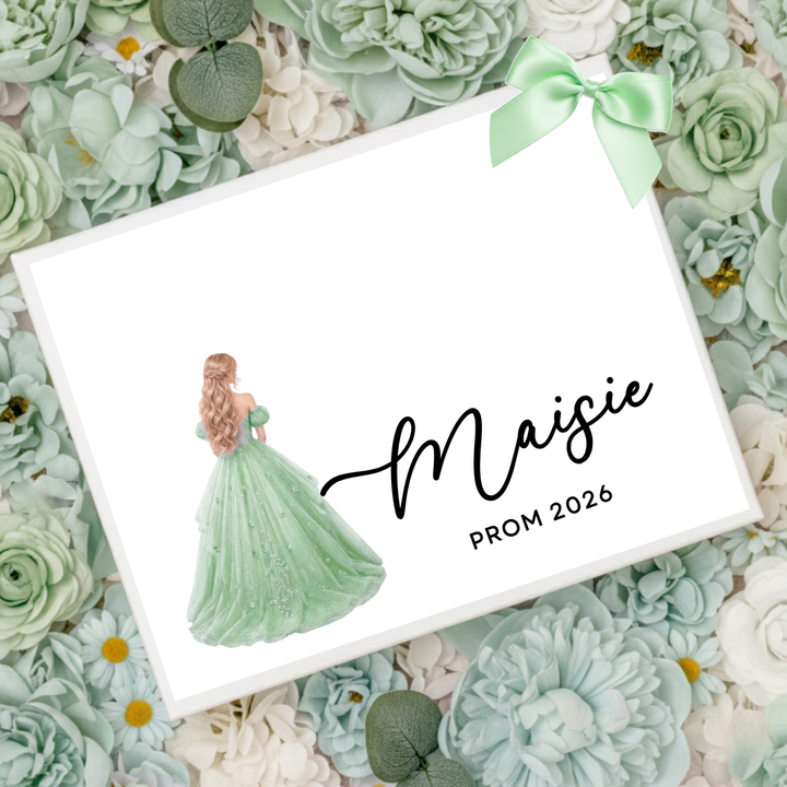 Sticker decal - prom loose braid sage green - for Magnetic topper box