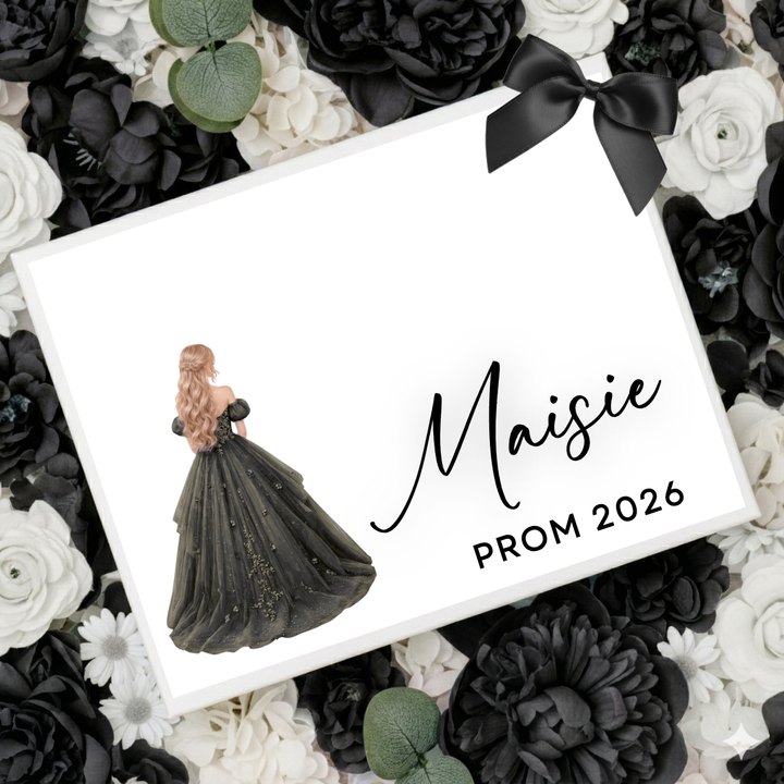 Sticker decal - prom loose braid dark grey - for Magnetic topper box