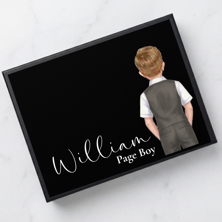 Sticker decal - Page boy - grey - suit - for Magnetic topper box