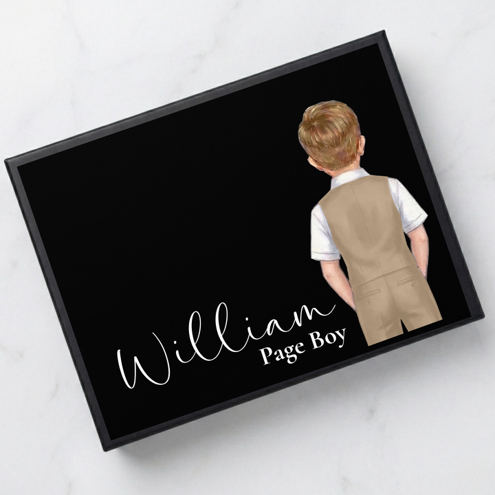 Sticker decal - Page boy - cream - suit - for Magnetic topper box