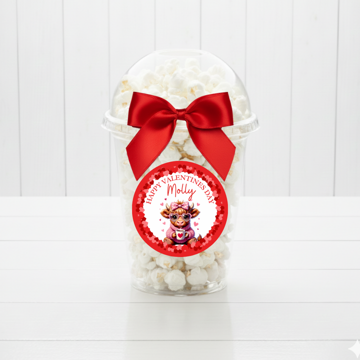 Label Sticker Circle - pack of 5 - be my moo valentine