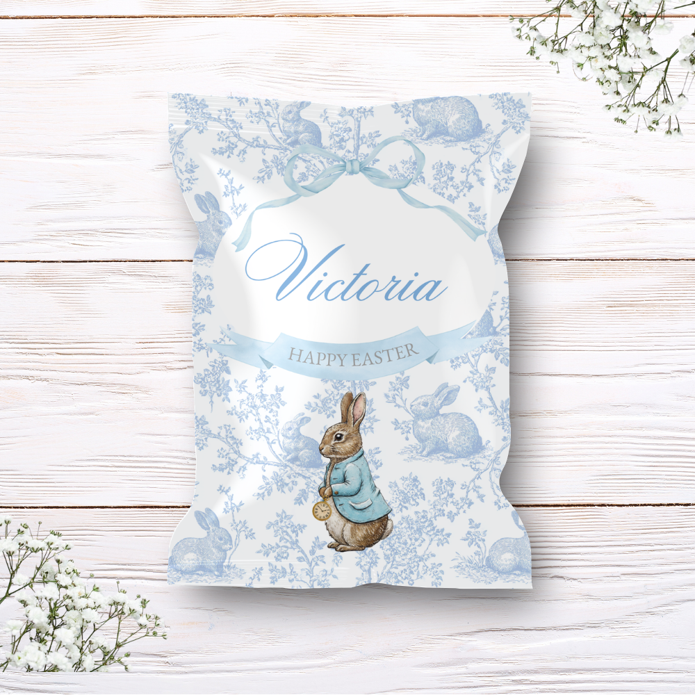 Printed range - Treat package - blue - bunny rabbit ornament easter - Crafty Mood