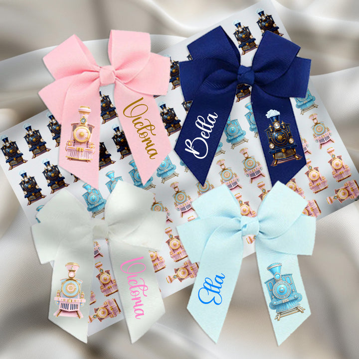 Train express - DTF hair bow transfer A4 sheet