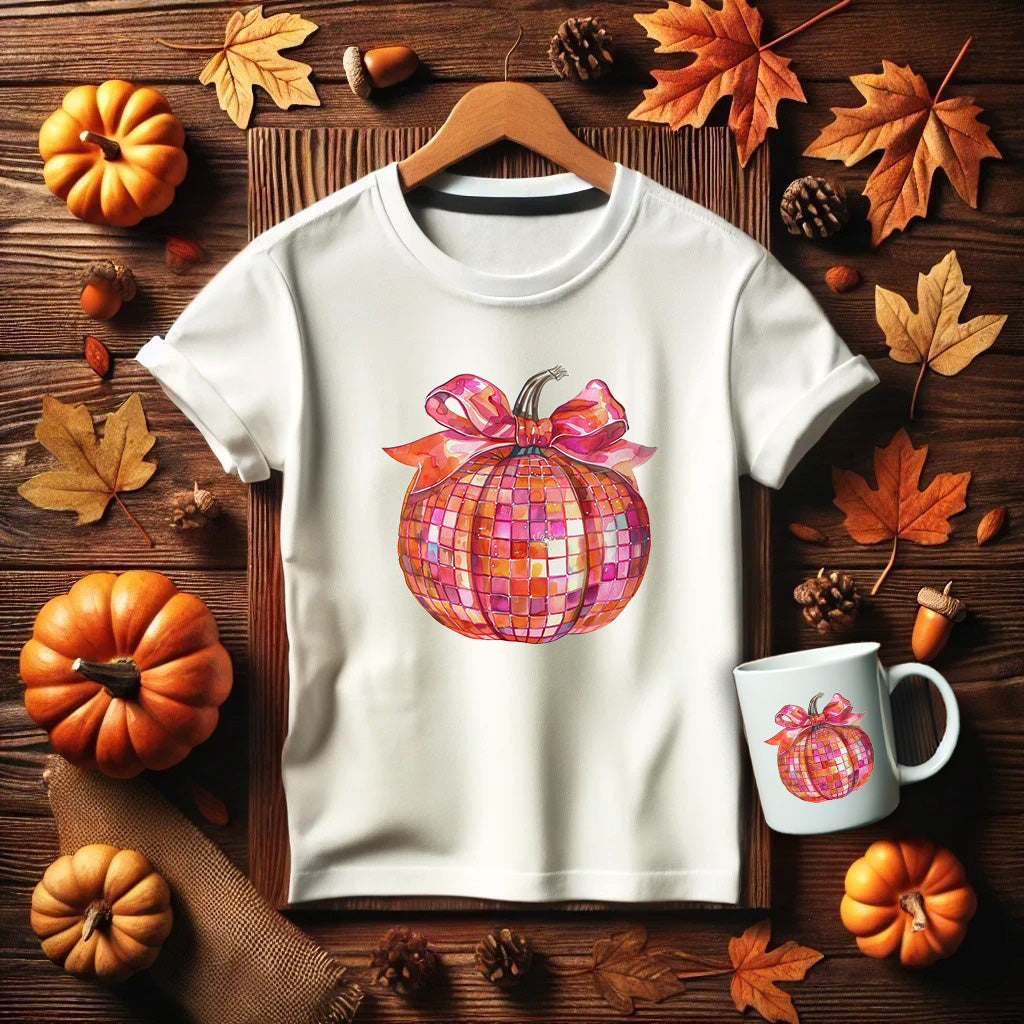 Pumpkin disco - CHOOSE UV DTF decal - DTF Transfer