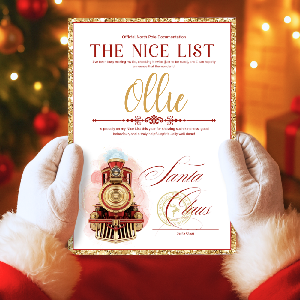 A4 Nice List Express Letter - red