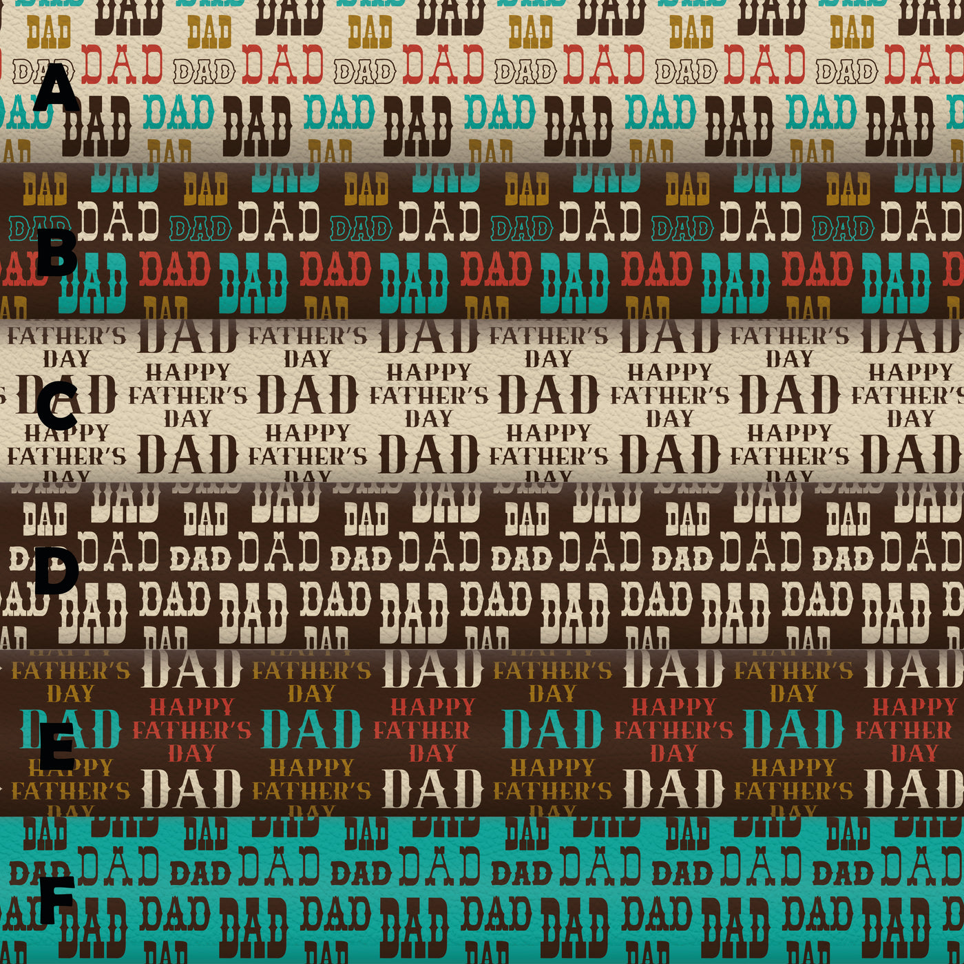 Father's day - Dad - Daddy - Pu Leather vinyl - canvas - choose Fabric material Sheets