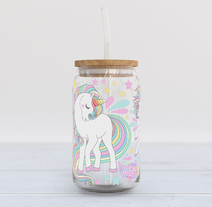 Unicorn - 16oz Libbey Glass Cup Wrap Only